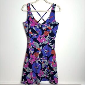 Title Nine Level Up Dress Dos Gardenias Women's M Medium Active Sundress Floral